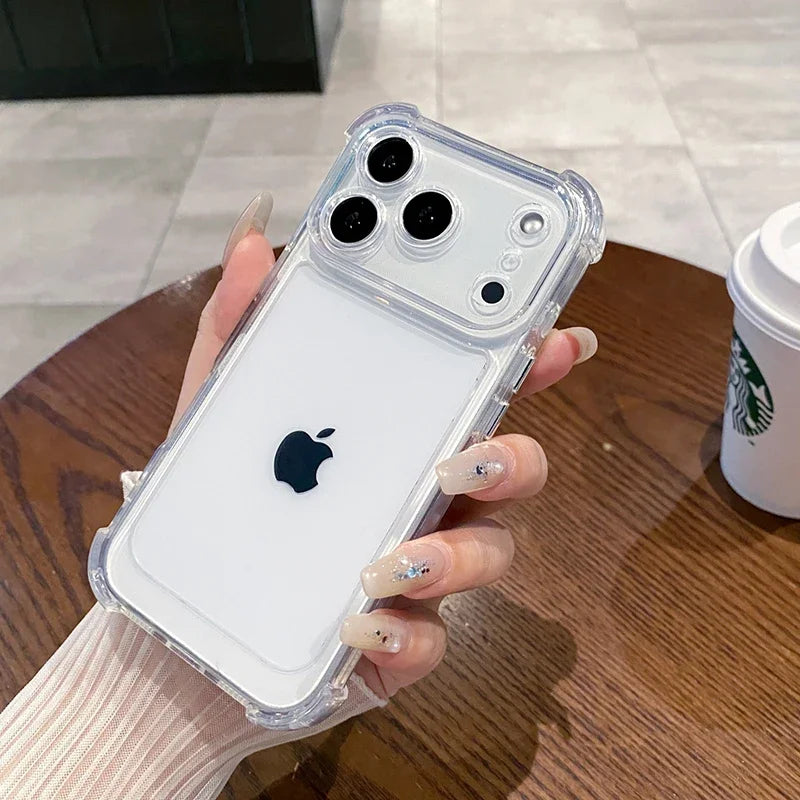 Clear Shockproof Bumper iPhone Case