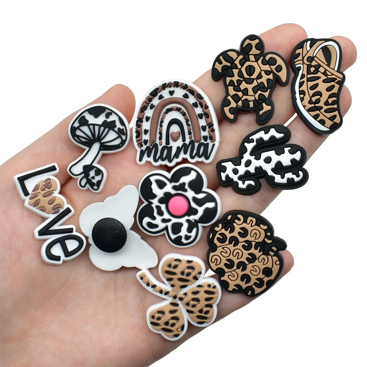 Leopard Print Shoe Buckle Charms