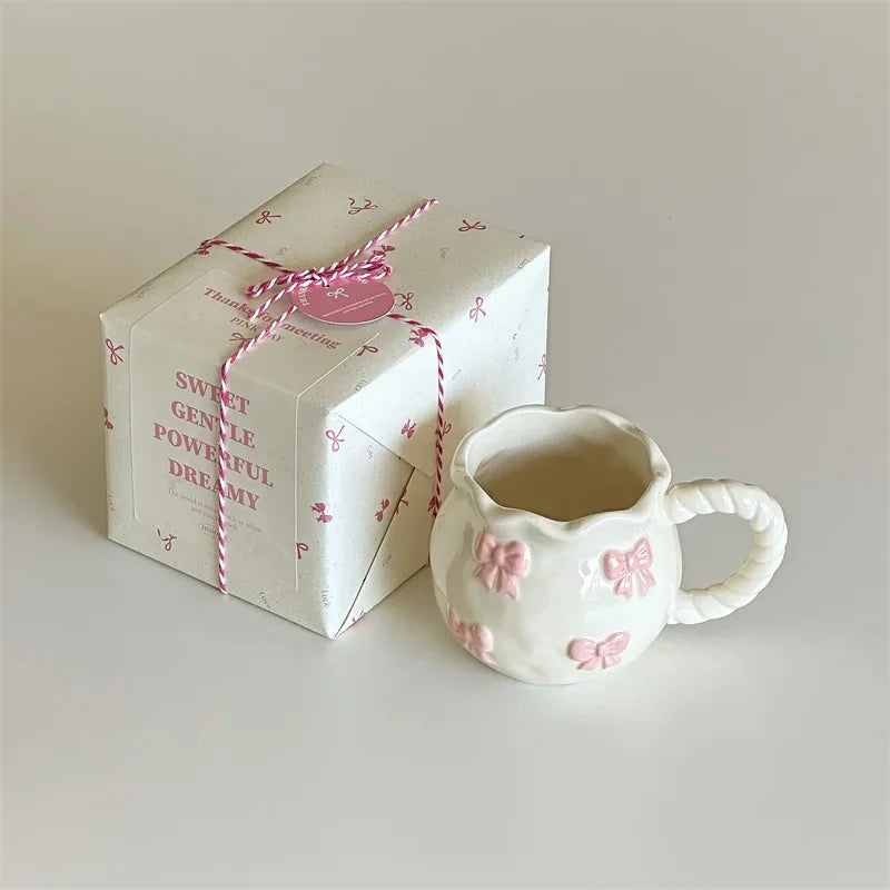 Pink Bow Ceramic Coffee Mug