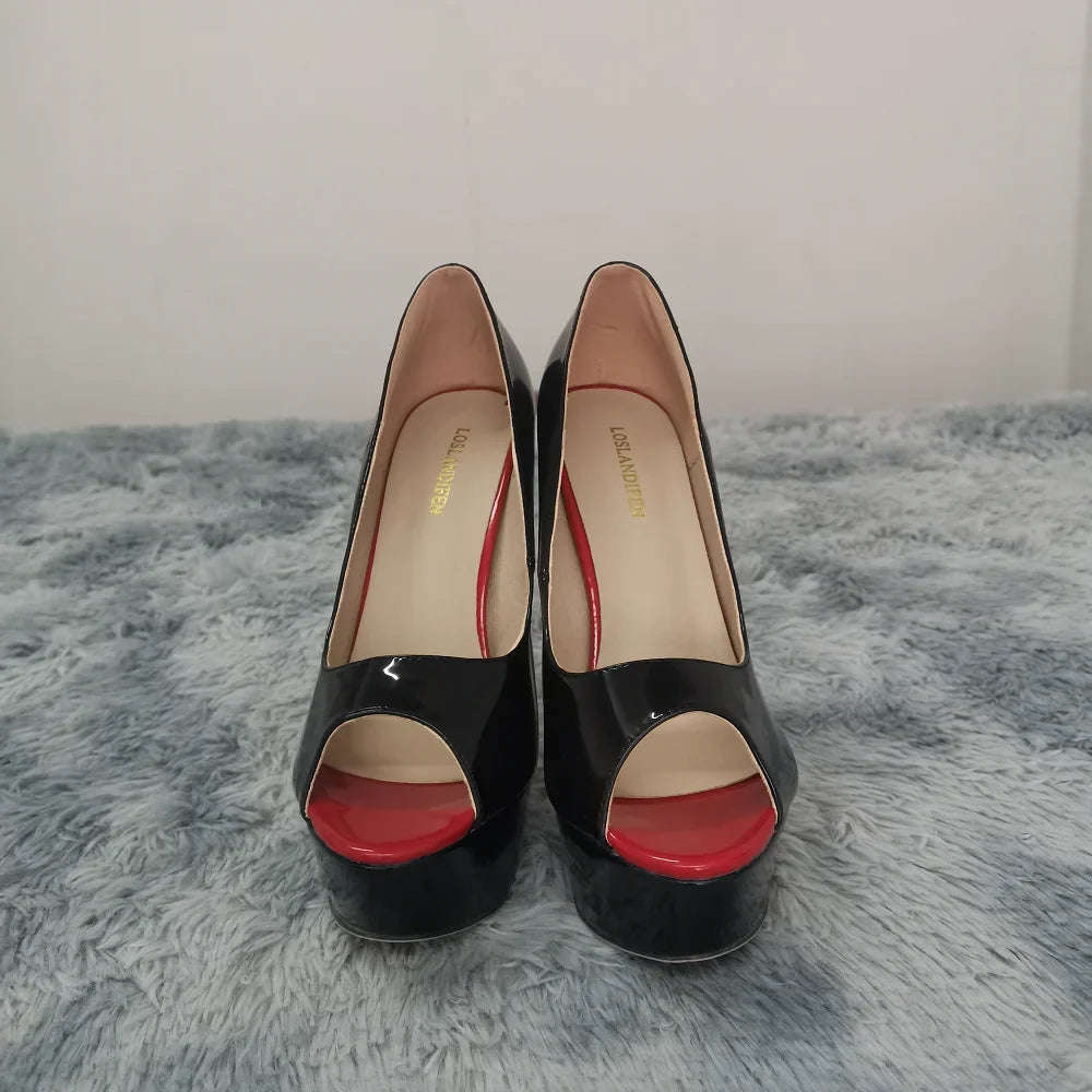 Women's 14cm Platform Peep-Toe Stiletto Heels