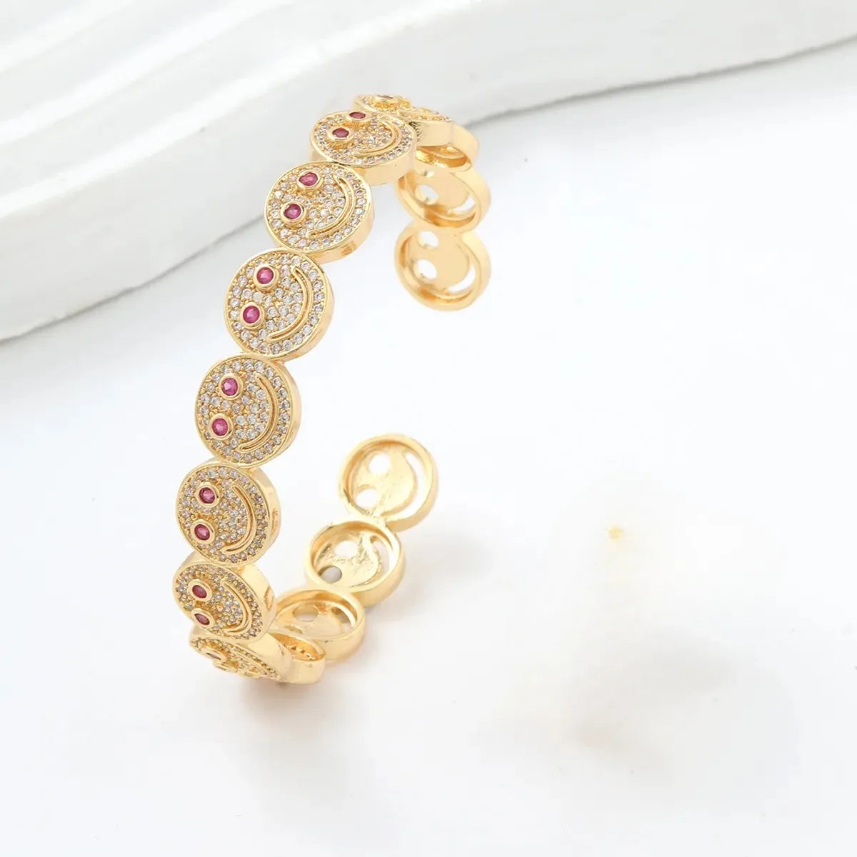 😊 Smile Zircon Cuff Bracelet