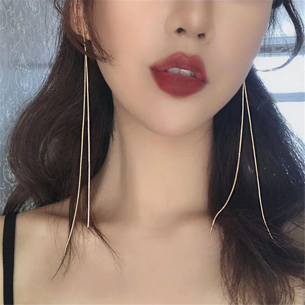 Purple Butterfly Pearl Tassel Earrings