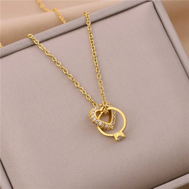 ✨ Light Luxury Zircon Crystal Necklace