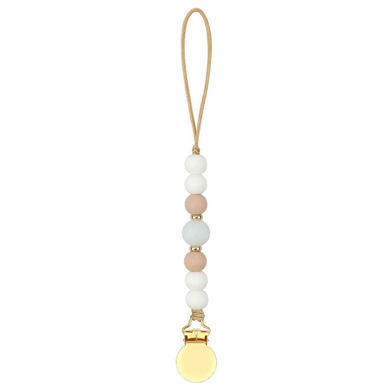 Silicone Bead Pacifier Clip Chain