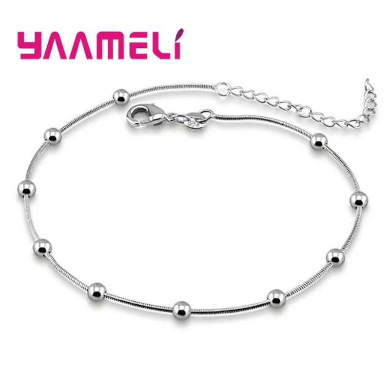 925 Silver Boho Charm Anklet