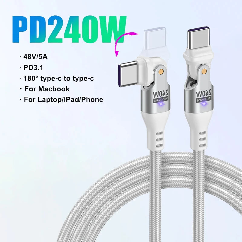 ⚡ AUFU 240W USB-C Fast Charging Cable