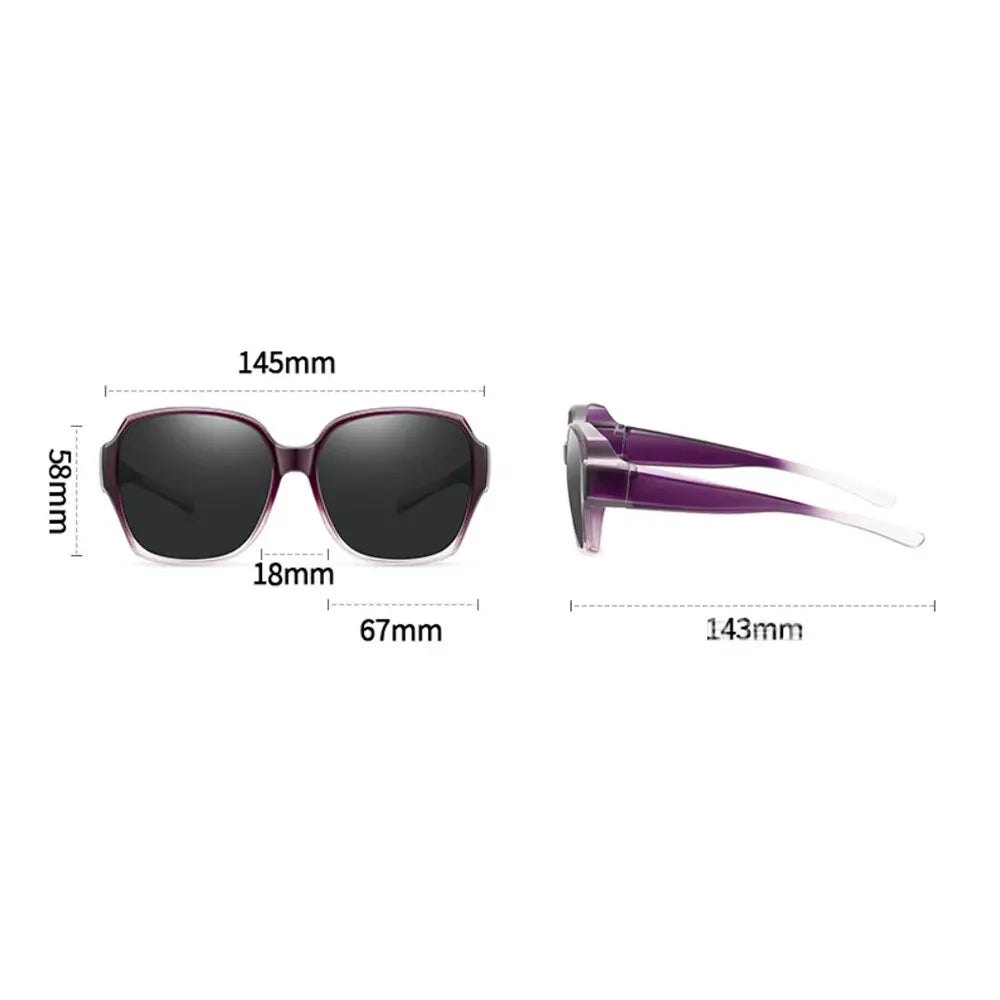 Fit-Over Polarized Wraparound Sunglasses