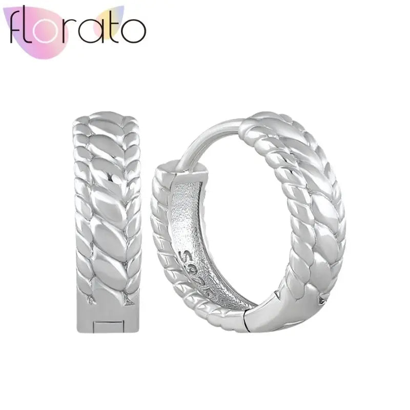 925 Silver Plain Circle Hoop Earrings