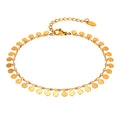 Waterproof Coin Charm Anklet