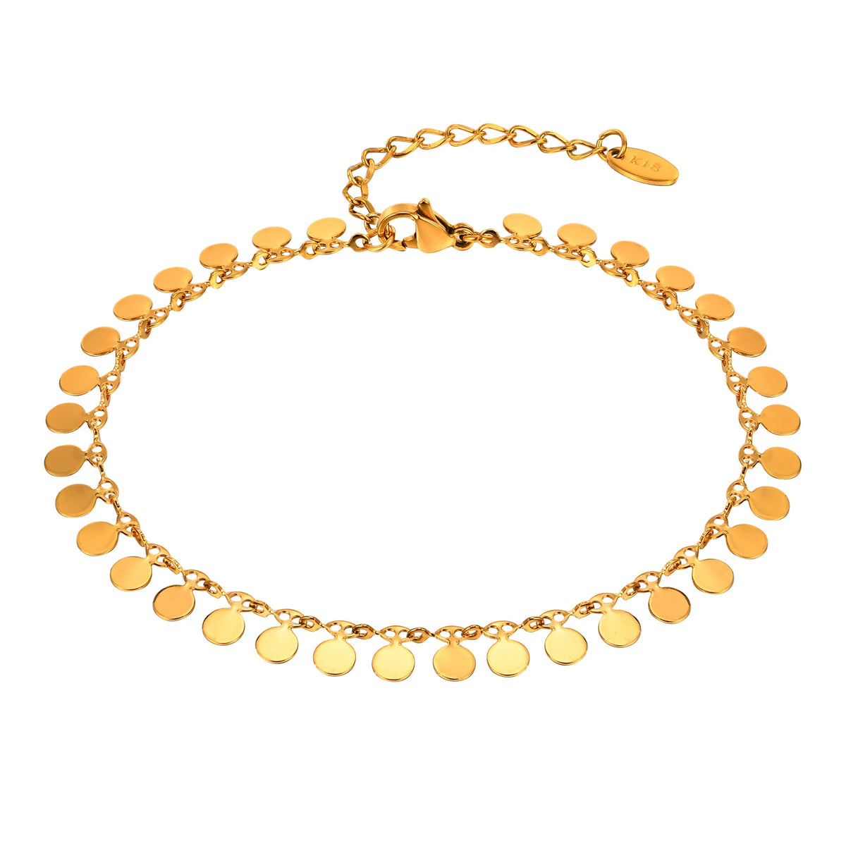 Waterproof Coin Charm Anklet