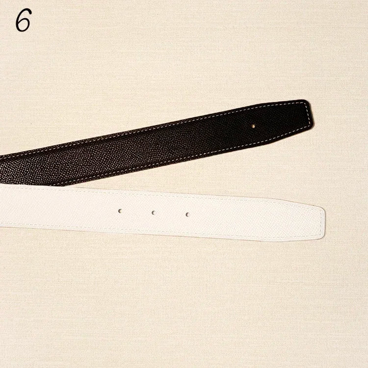 Reversible Leather Belt Strap – No Buckle