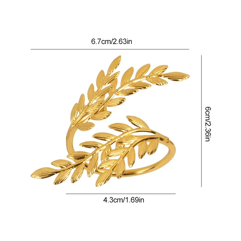 Gold Leaf Napkin Rings