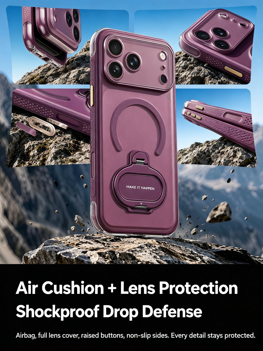 Clear Magnetic iPhone Case with Stand