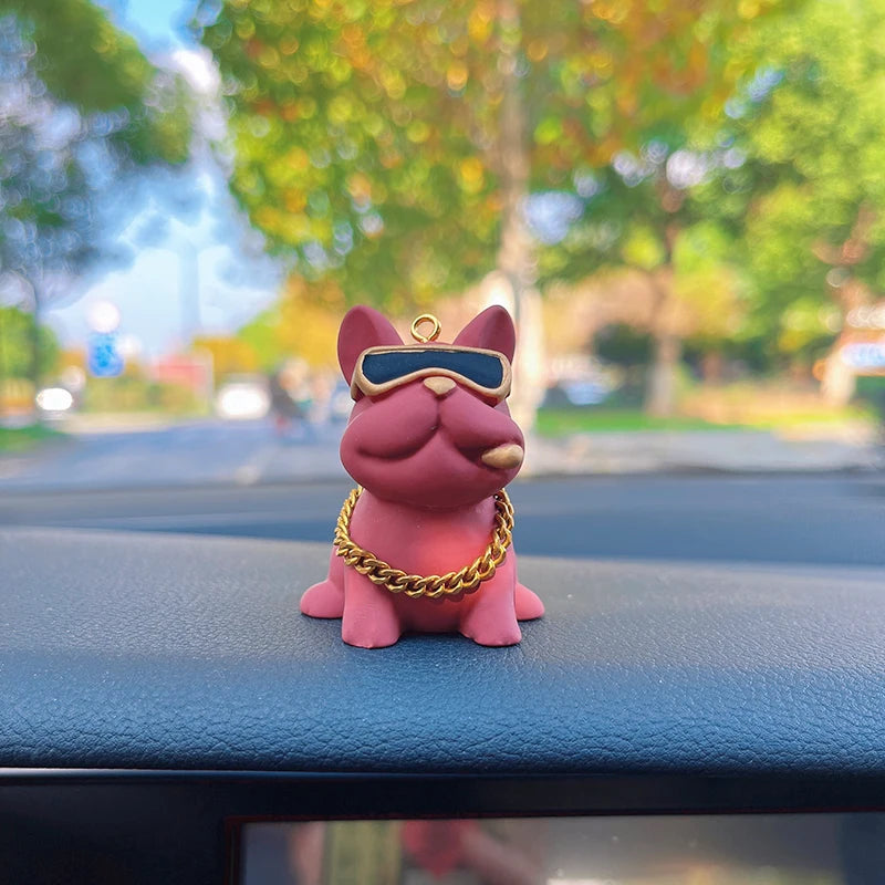 🐶 Bulldog Car Dashboard Ornament
