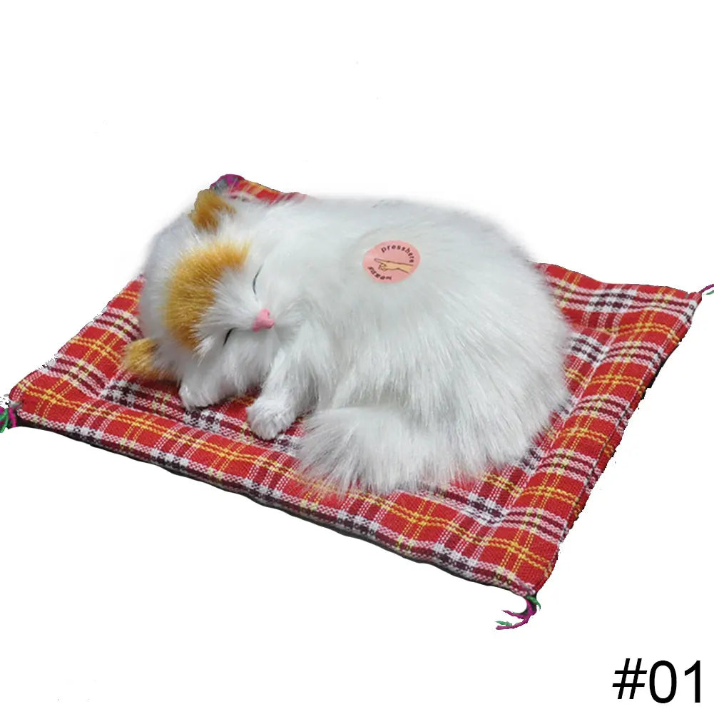 Sleeping Cat & Dog Plush with Sound