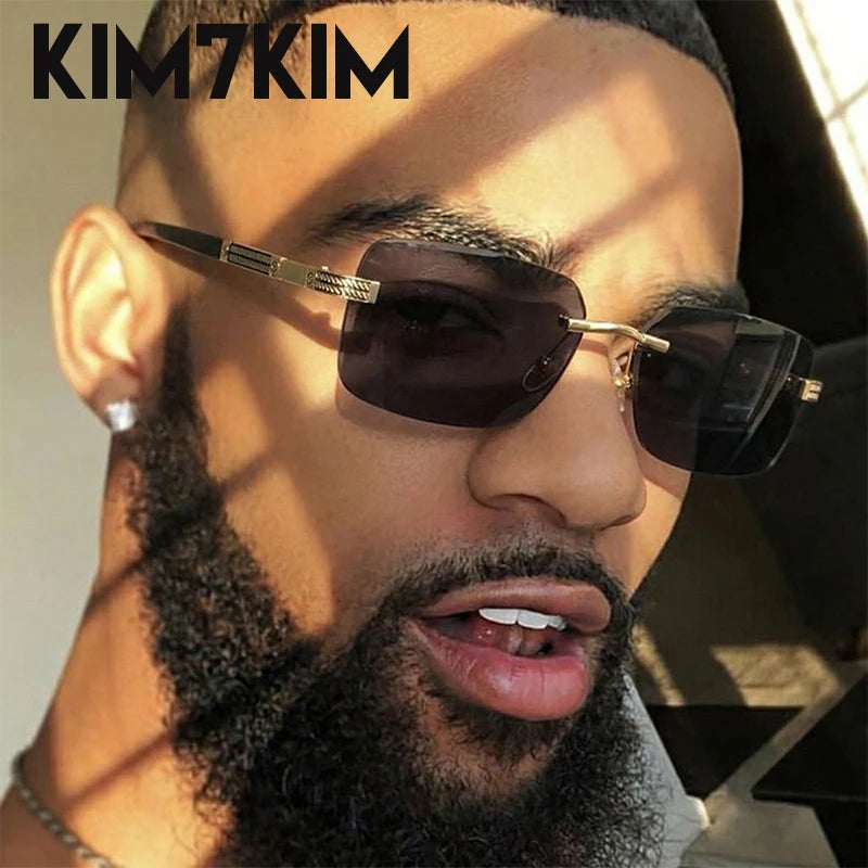 Men's Photochromic Rimless Sunglasses