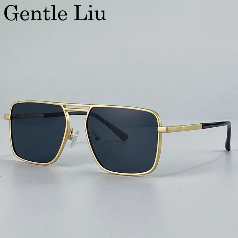 Men's Oversized Double Bridge Sunglasses