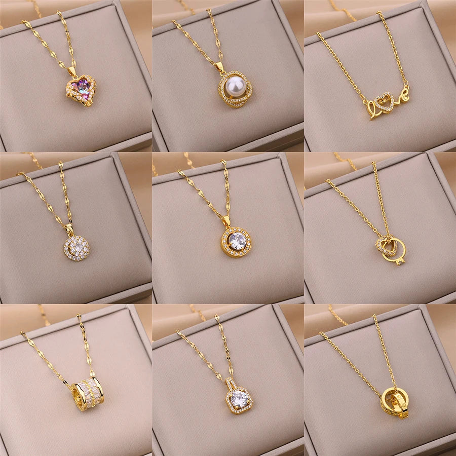 ✨ Light Luxury Zircon Crystal Necklace