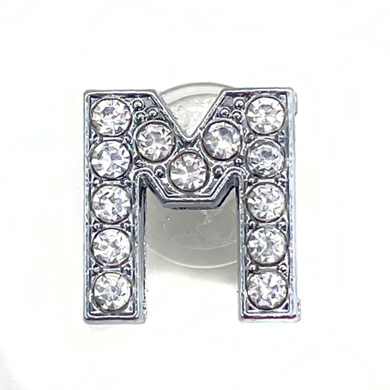 Rhinestone Letter Shoe Charms