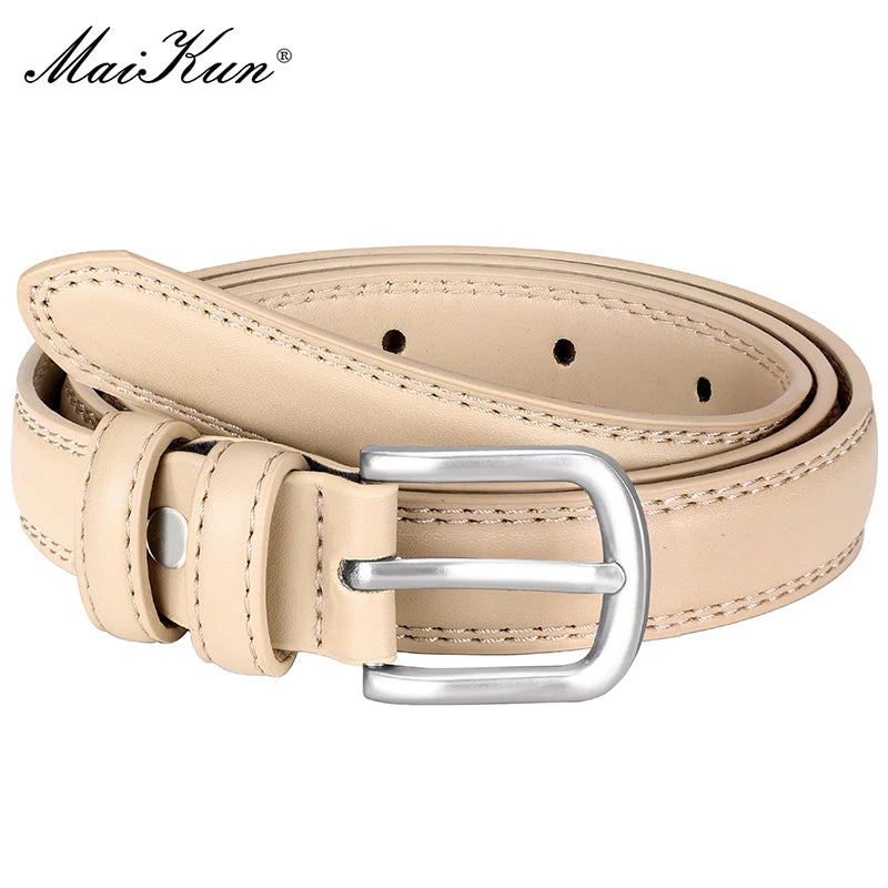 Women's Faux Leather Pin Buckle Belt