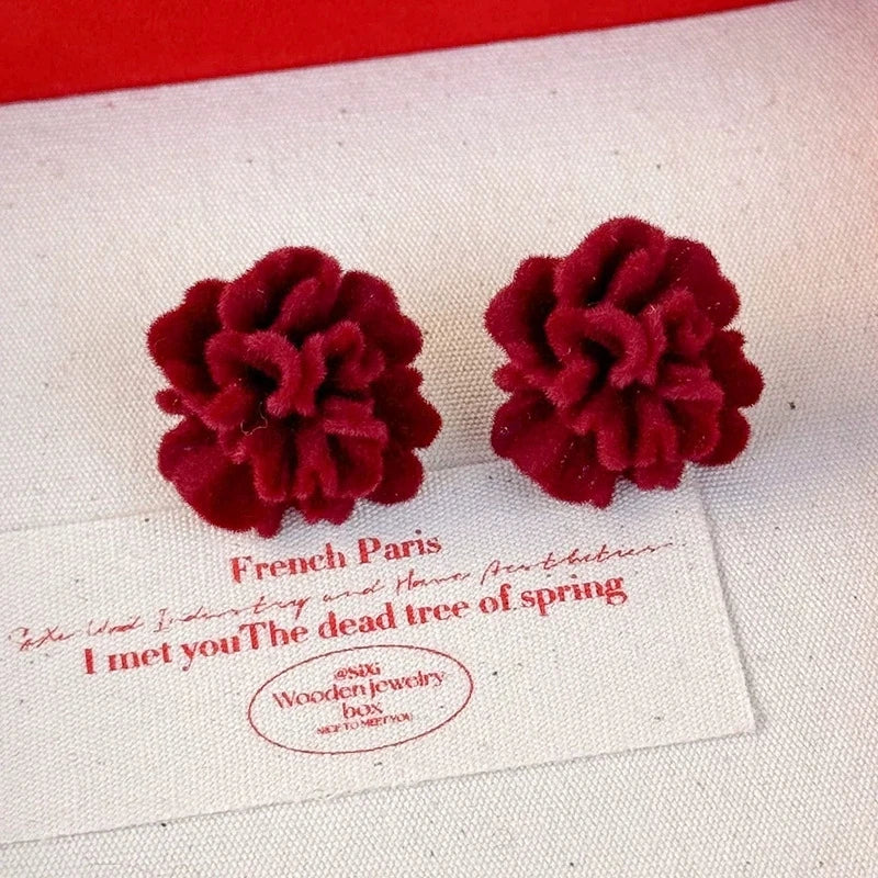 Colorful Acrylic Flower Stud Earrings