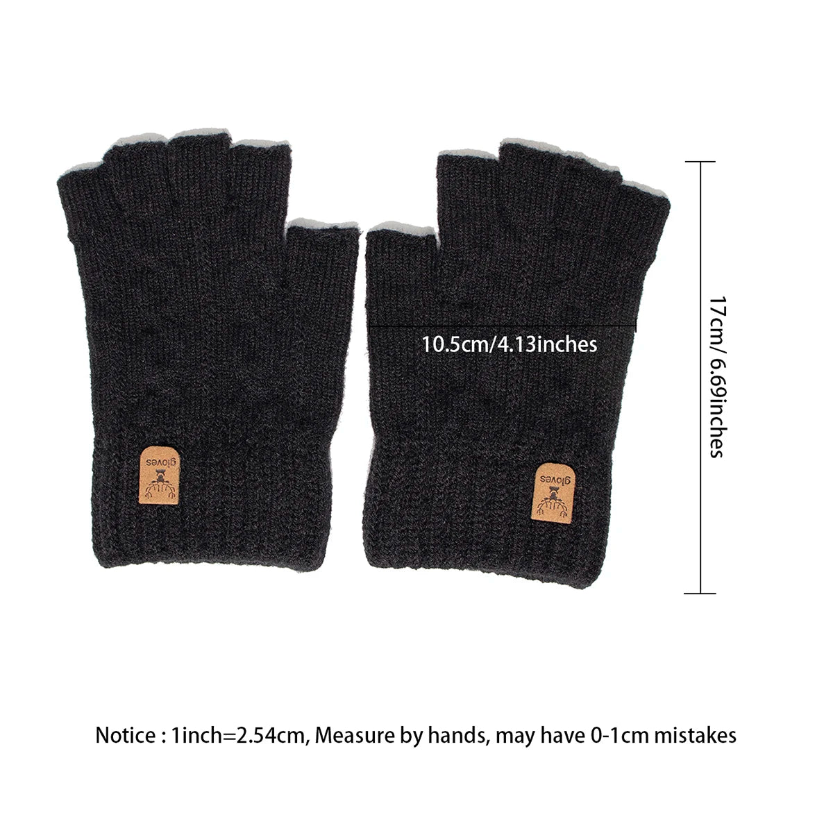 Knitted Half-Finger Gloves