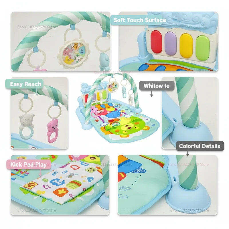 3-in-1 Baby Play Gym with Music & Lights