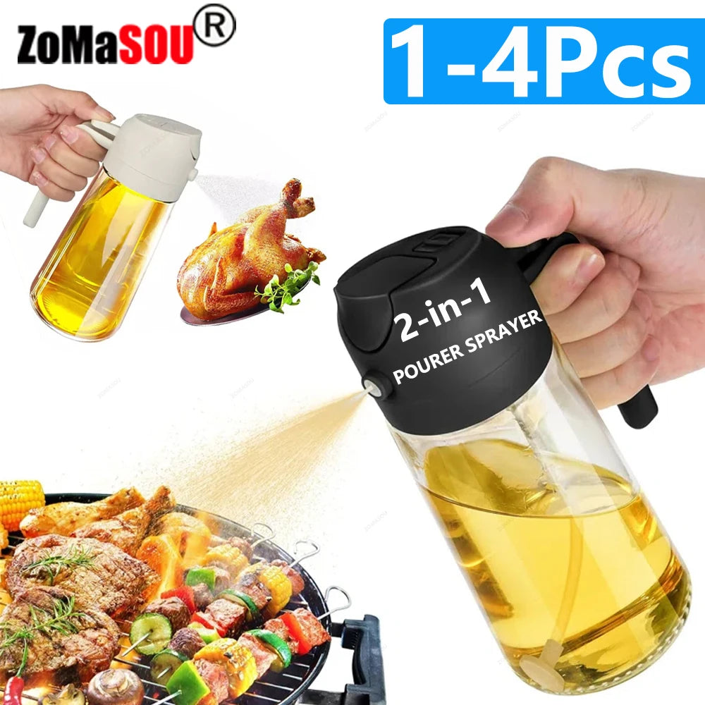 2-in-1 Oil Sprayer & Pourer Bottle