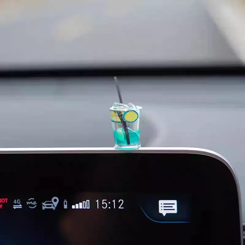 🥤 Mini Drink Cup Car Ornament