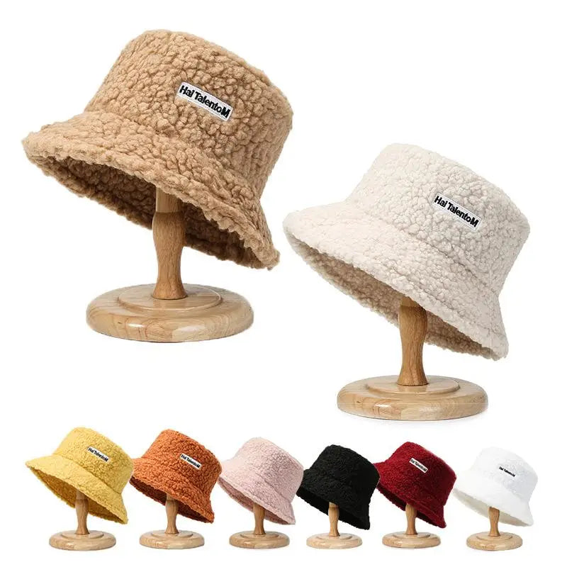 Embroidered Lambswool Bucket Hat