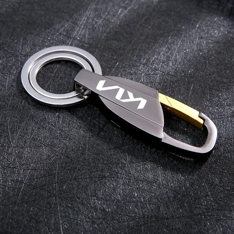 🔑 Metal & Leather Car Keychain