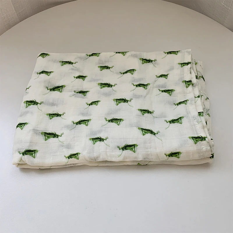 Bamboo Muslin Baby Swaddle Blanket 120cm
