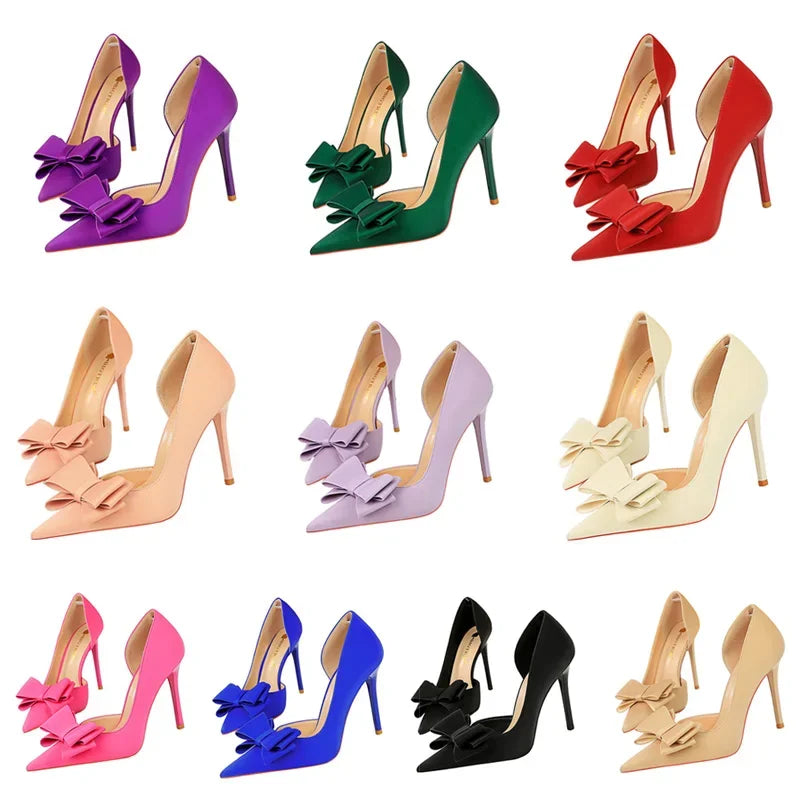 Women's 10.5cm Bowknot High Heels