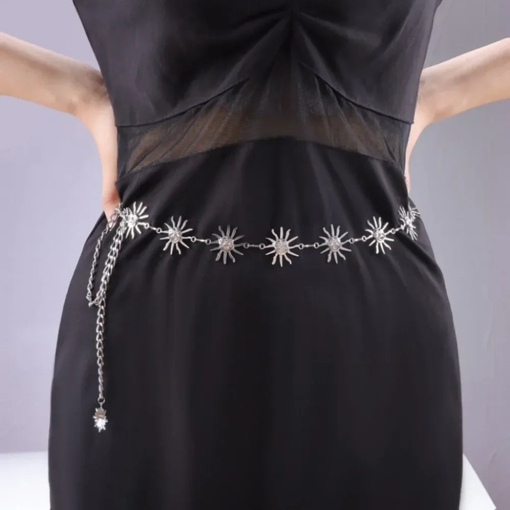 Vintage Sun Metal Waist Chain Belt