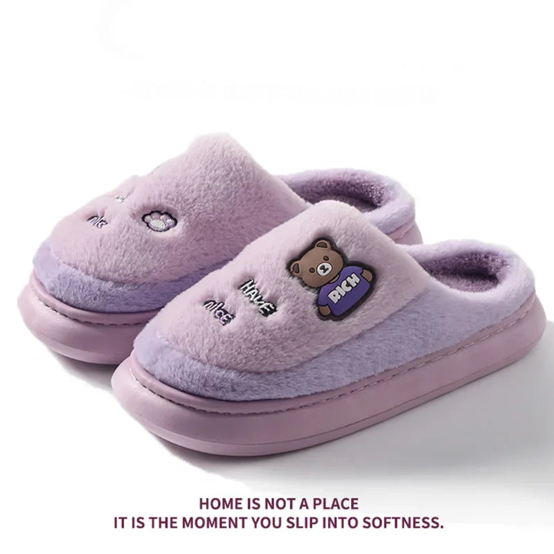Women's Fluffy Platform Slippers