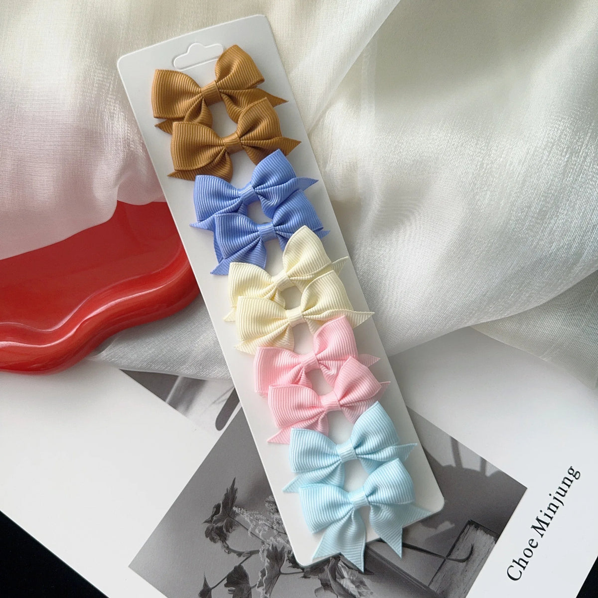 Girls Hair Bow Clips – 10 Pcs