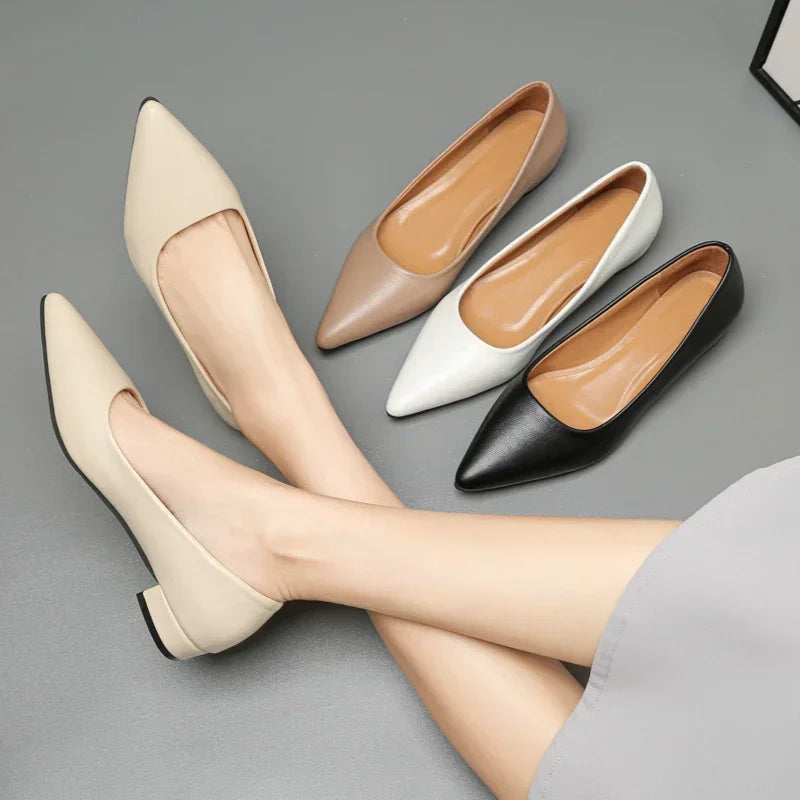 Women's Pointed-Toe Square-Heel Pumps