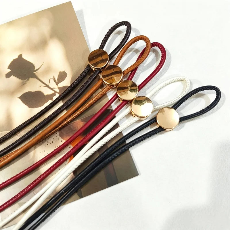 Retro Thin Knotted Waist Belt