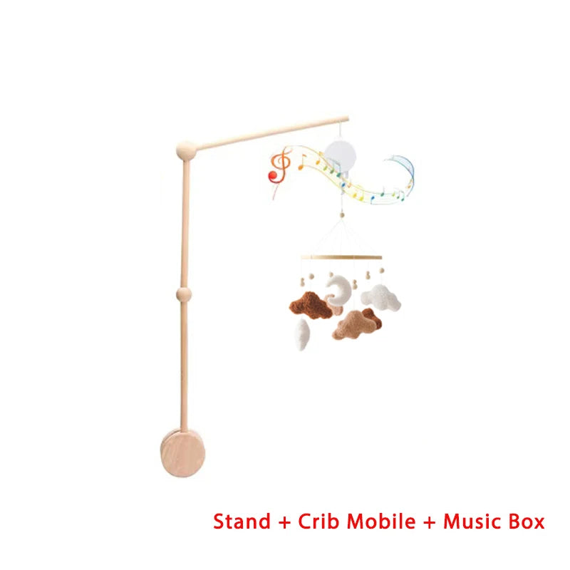🐻 Wooden Bear Baby Crib Mobile