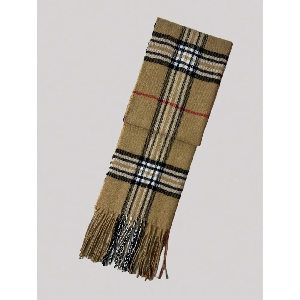 Plaid Cashmere-Feel Pashmina Scarf