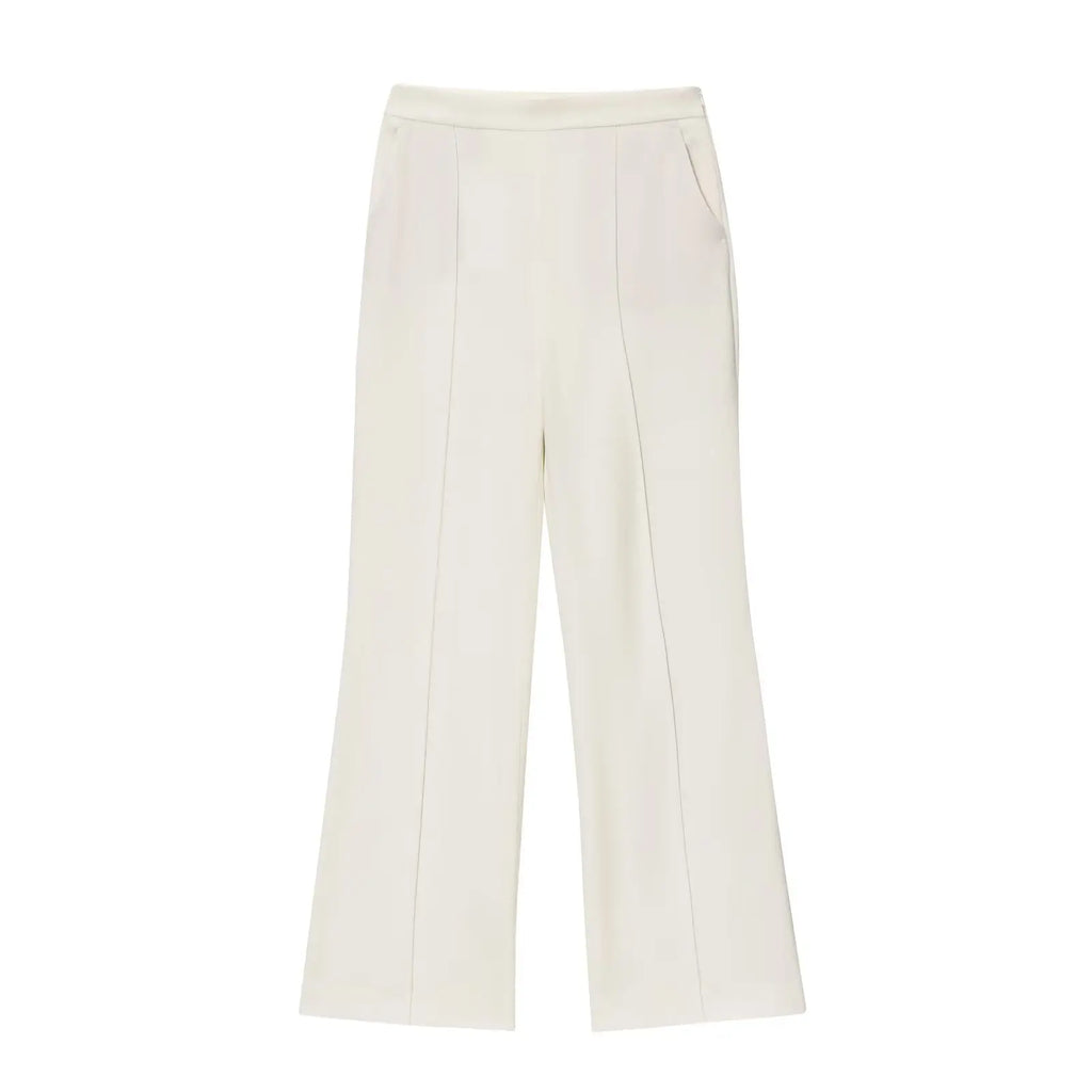 Sleeveless Button Top & Straight Pants Set