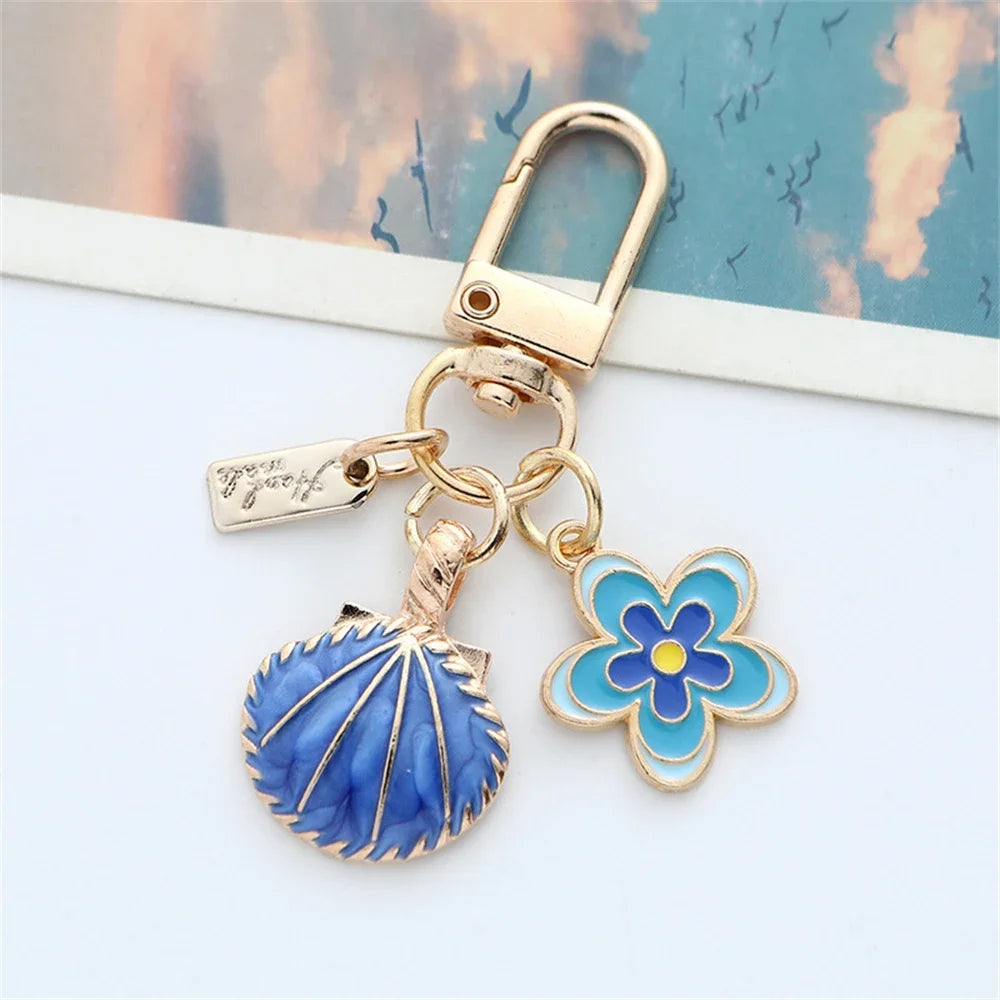 Enamel Cherry Blossom Keychain