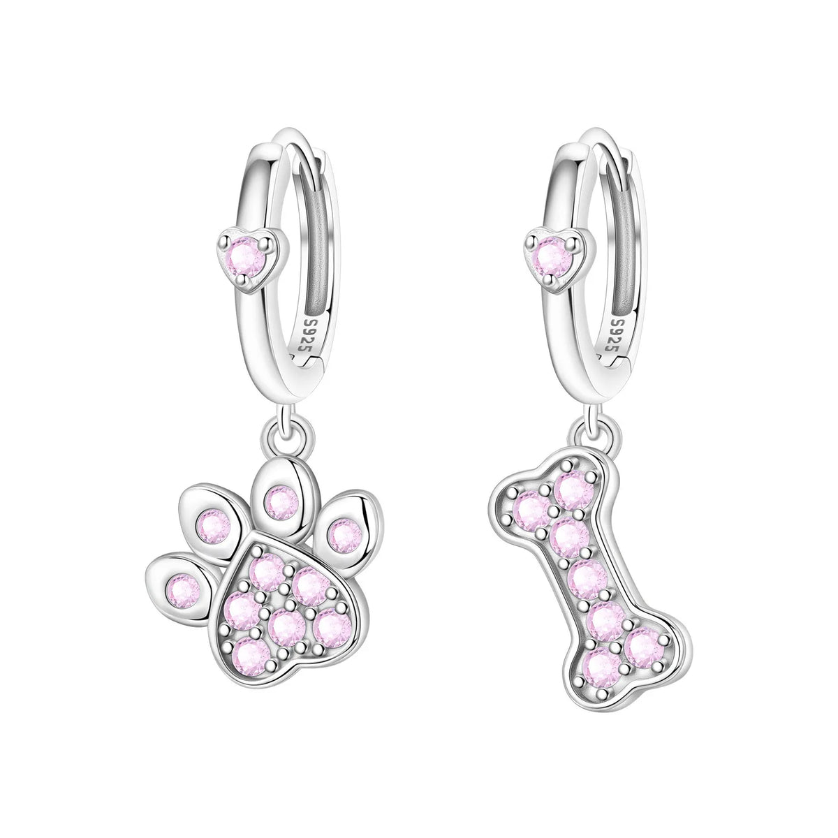 925 Silver Purple Hydrangea Earrings