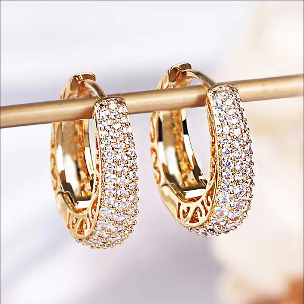 Dazzling CZ Hoop Earrings