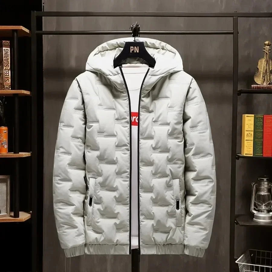 Men's Hooded Padded Zip Jacket