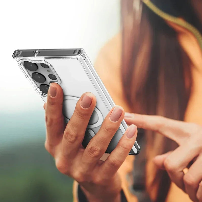 ⭐ Clear Magnetic Charging Shockproof Case