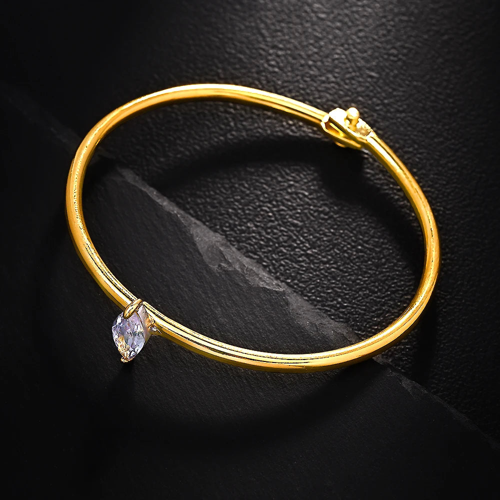💍 Open Cuff CZ Stackable Bracelet