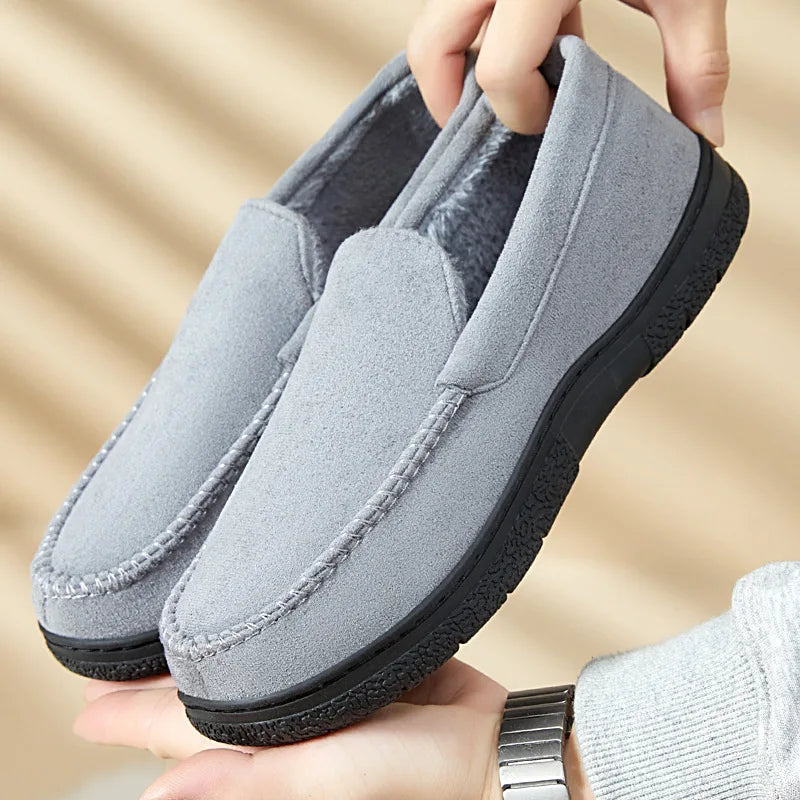 Men's Warm Plush Slip-On Shoes