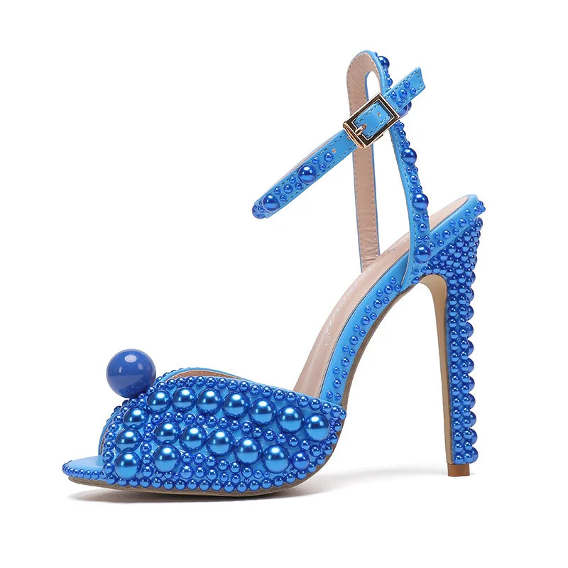 Women's Pearl Diamond Wedding Heels