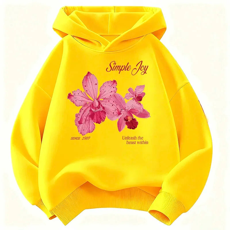 Kids Flower Print Hoodie